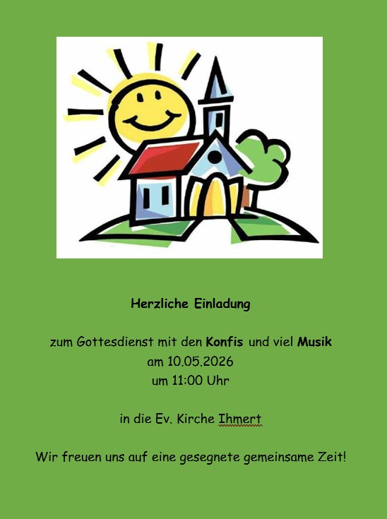 Flyer: Gottesdienst am 10.05.26 um 11 Uhr 