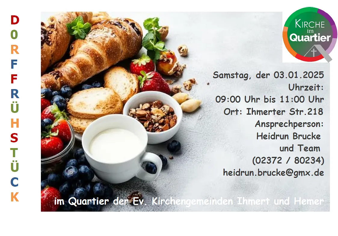 Plakat Dorffrühstück am 29.11.25 um 9 Uhr