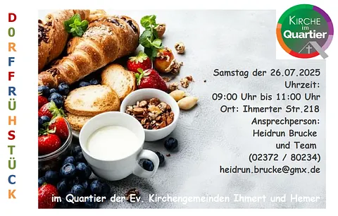 Einladung zum Dorffrühstück am28.06.25 um 9 Uhr