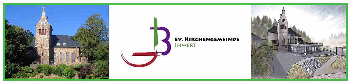 Header: Kirche Ihmert mit Logo