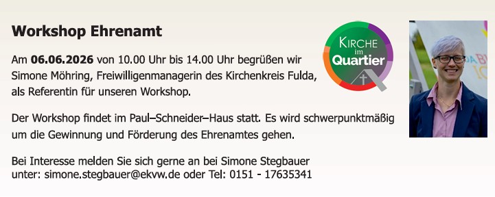 Flyer: Workshop Ehrenamt am 06.06.26