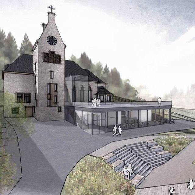 Computerbild der Kirche nach dem bevorstehenden Umbau