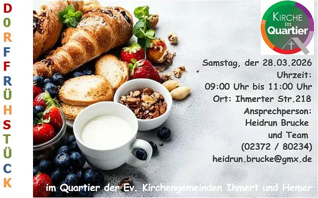 Plakat: Dorffrühstück am 28.03.2026 von 9-11 Uhr