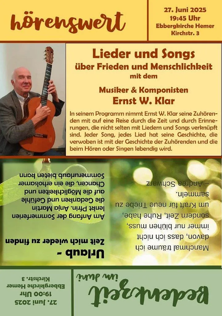 Flyer Bedenkzeit am 27.06.2025 ab 19 Uhr