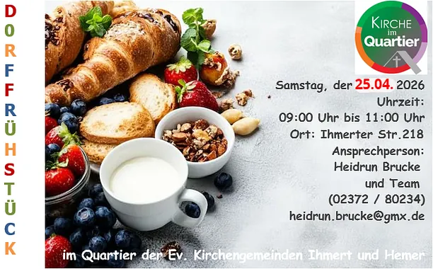 Flyer: Dorffrühstück am 25.04.2026 um 9 Uhr