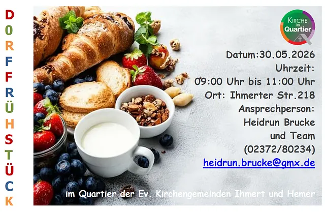 Flyer: Dorffrühstück am 30.05.26 um 9 Uhr