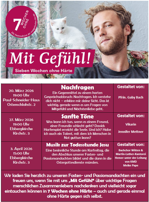Flyer: Bedenkzeit zur Passionszeit
